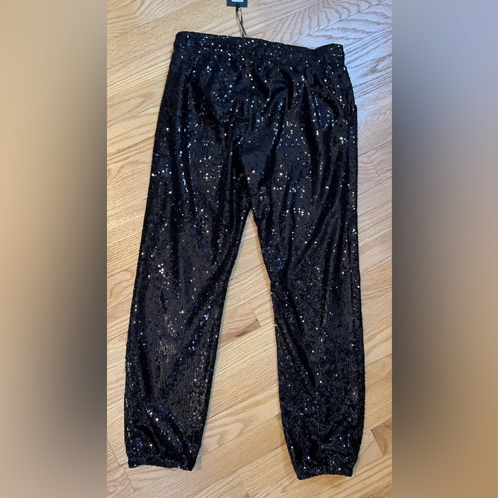 NWT - Black Sequin Joggers David Lerner